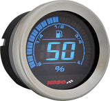 Koso North America HD-02 Series Gauge Kit Silver Bezel OIL Temp - BA050905 For Harley Touring 2004-2013