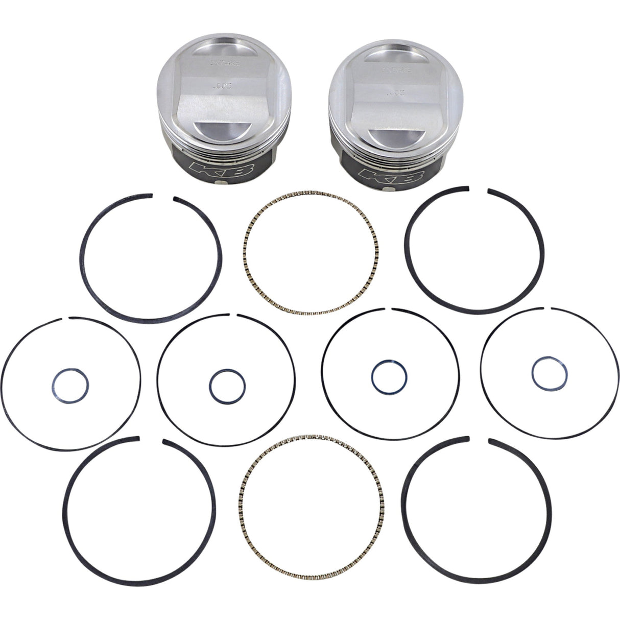 KB Performance Hypereutectic Piston Kit 3.750" +0.005" 10.5:1 CR 88" Twin Cam - KB426C.005 For Harley Motorcycles 1999-2006