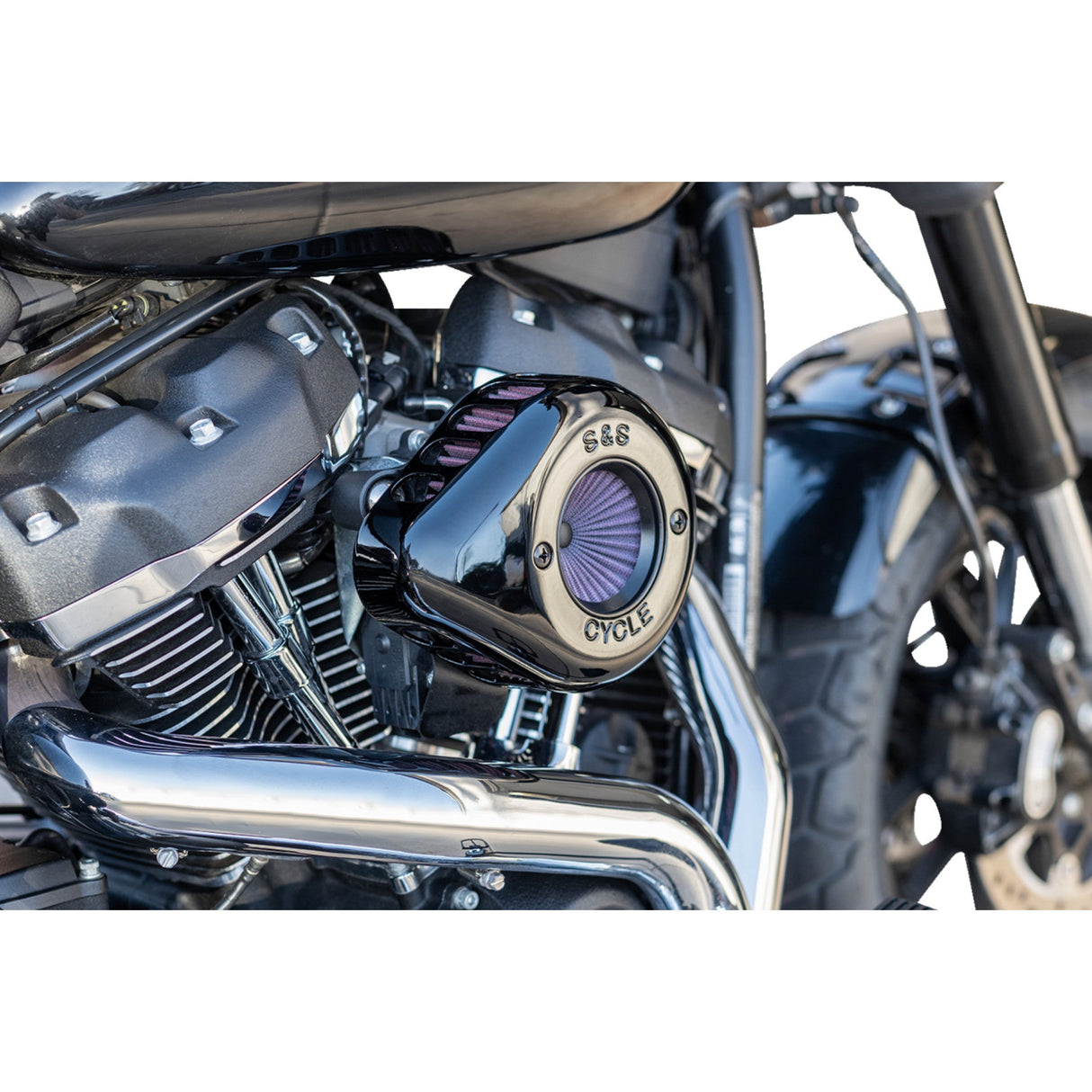 S&S Cycle Air Stinger Stealth Air Cleaner Kit Black - 170-0718A For Harley Motorcycles 2017-2023