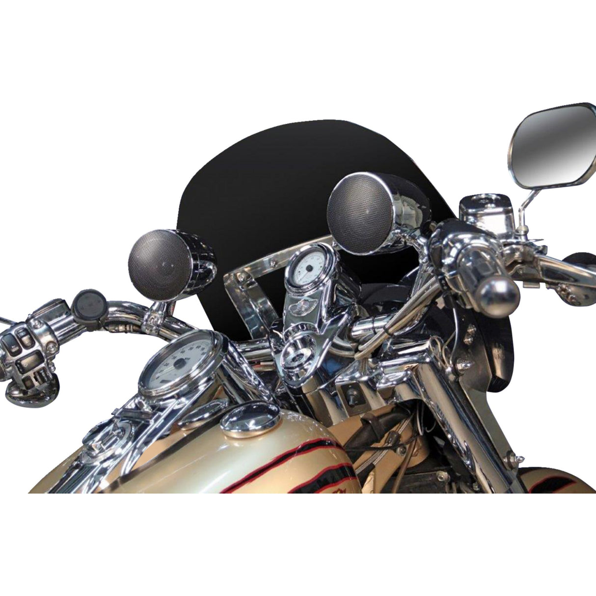 J & M 4405-0956 MHAS-BLU3 Bluetooth Speakers Self-Amplified Speaker Kit - Handlebar Mount - Bluetooth