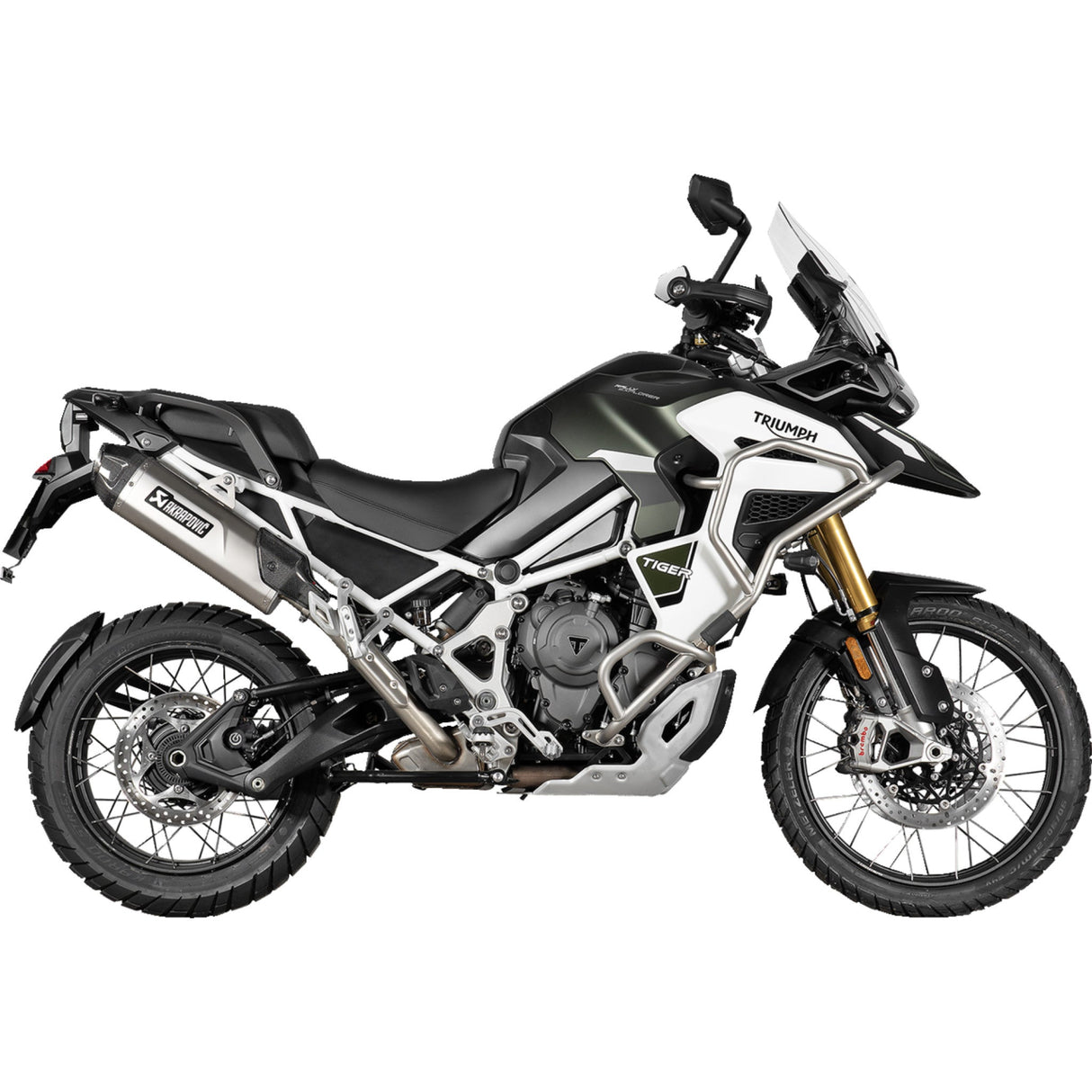 Akrapovic Slip-On Line Muffler - S-T12SO6-HJA Triumph Tiger 2022-2024