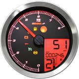 KOSO NORTH AMERICA 2211-0169 BA051201 HD-04 Speedometer/Tachometer Multi-Function Speedometer/Tachometer - HD-04 - Chrome