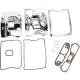 DRAG SPECIALTIES DS-376502 Rocker Box Kit Rocker Cover Chrome - Evo/Big Twin