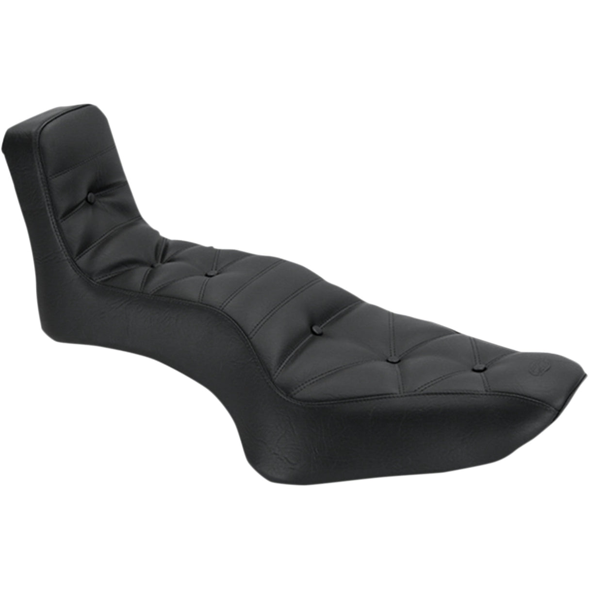 Mustang Diamond Stitched Throwback™ 2-Up Vinyl Seat - 75126 For Harley Sportster 2004-2021