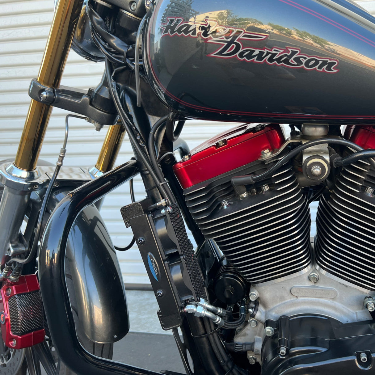 ULTRACOOL 0713-0225 SMT-4 Oil Cooler Kit naked - black - dyna/fxr/softail/touring