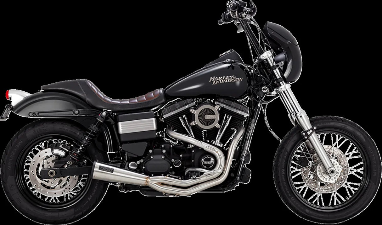 2-into-1 Upsweep Exhaust System - Brushed - Stainless Steel