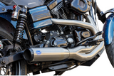 S&S Cycle 2-Into-1 Qualifier Exhaust System Brushed - 550-1097 For Harley Dyna 2006-2007