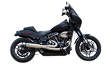 S&S Cycle 2-Into-1 Qualifier Exhaust System 50-State Silver Softail - 550-1103 For Harley Softail 2018-2024