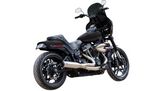 S&S Cycle 2-Into-1 Qualifier Exhaust System 50-State Silver Softail - 550-1103 For Harley Softail 2018-2024