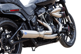 S&S Cycle 2-Into-1 Qualifier Exhaust System 50-State Silver Softail - 550-1103 For Harley Softail 2018-2024