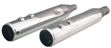 Khrome Werks 4-1/2" HP-Plus® Slip-On Mufflers With Race Tip Chrome Twin Cam - 202915 For Harley Touring 1995-2025