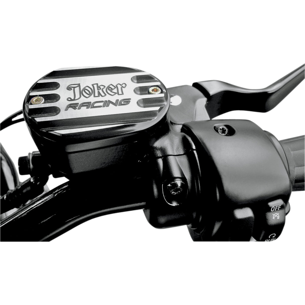 Joker Machine Front Brake Master Cylinder Cover Joker Logo Black - 10-381B For Harley Sportster 2006-2022