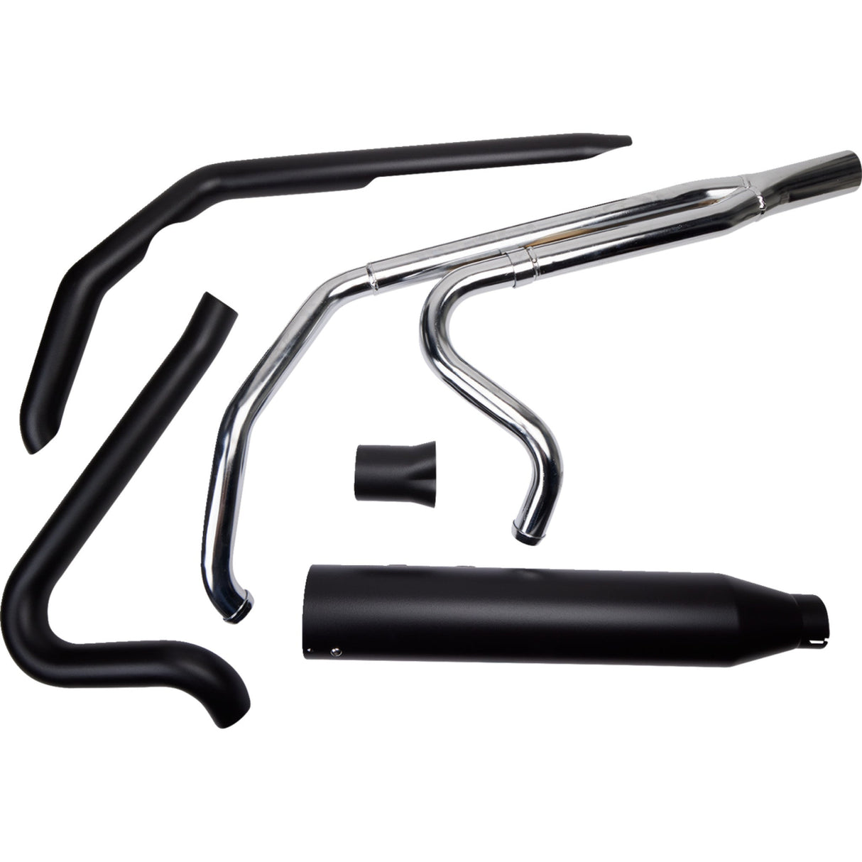 Khrome Werks 2-Into-1 Outlaw-SR Exhaust System Black Without End Cap M8 Touring - 200775-SR For Harley Touring 2017-2026