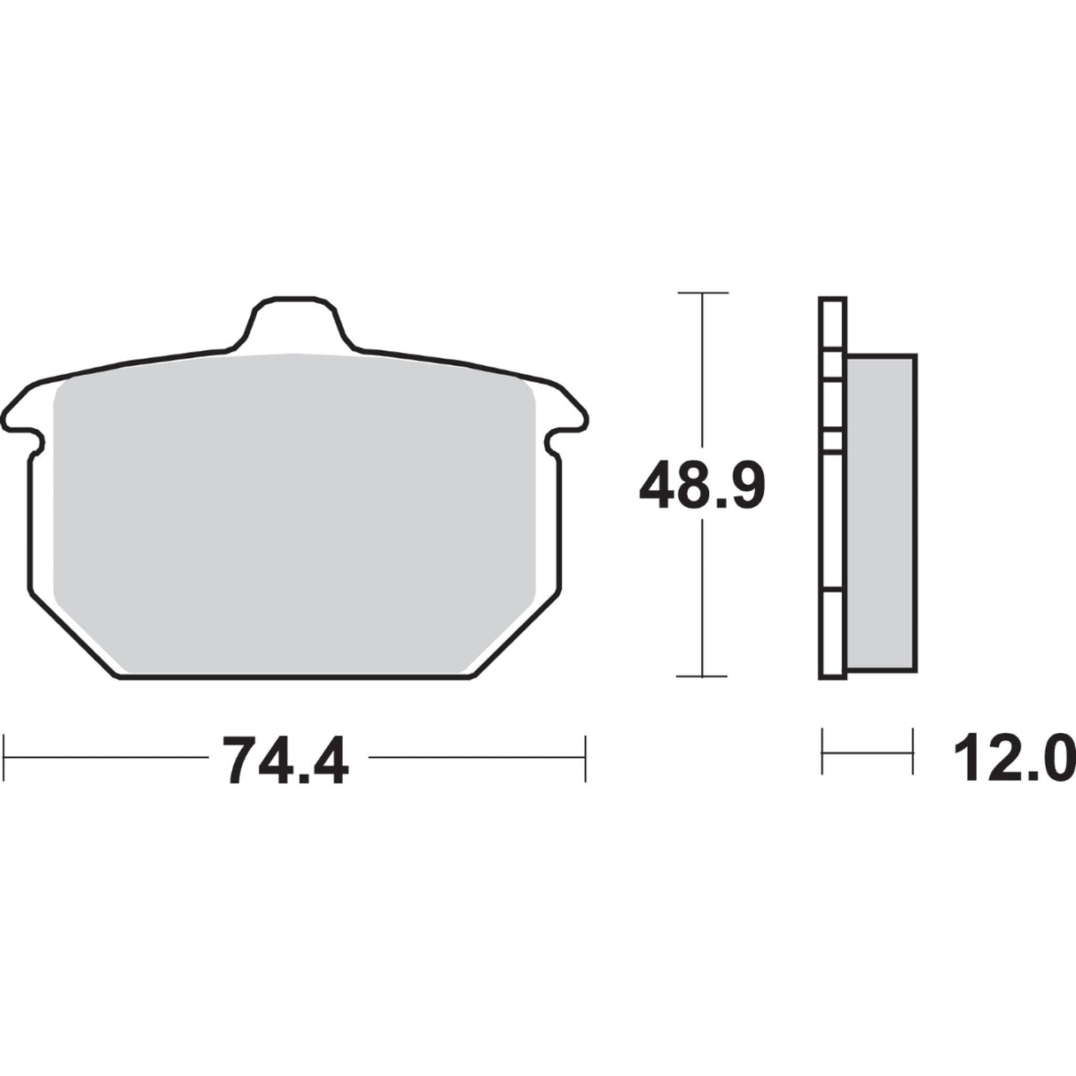 SBS Ceramic Harley Buell Brake Pads - 549H.HF For Harley 1982-1987