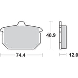 SBS Ceramic Harley Buell Brake Pads - 549H.HF For Harley 1982-1987