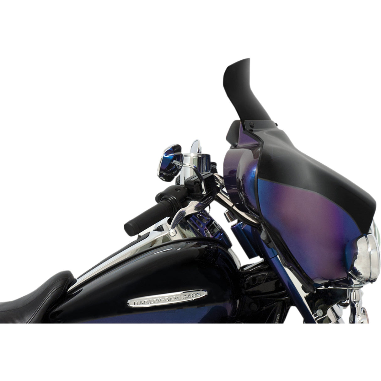 MEMPHIS SHADES 2310-0668 MEP84110 Batwing Spoiler Windshield - 6.5" - Dark Black Smoke