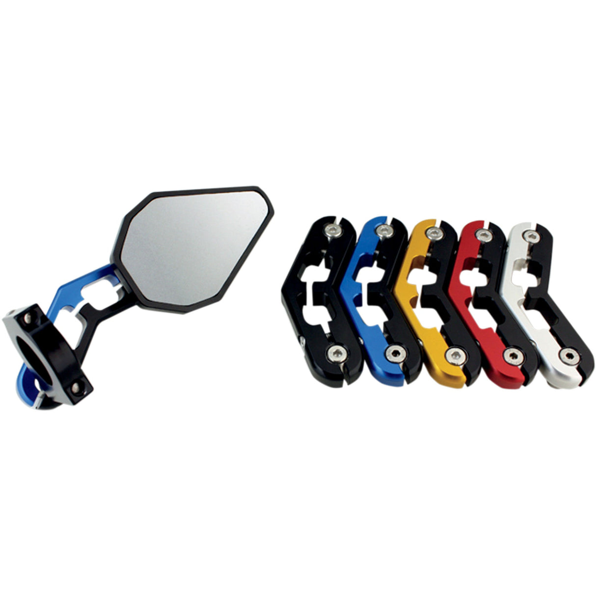 DRIVEN RACING 0640-0721 DXM-BL D-Axis Bar End Mirror D-Axis Bar-End Mirror - Blue