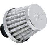 K & N 1011-3111 62-1600WT Rubber Base Crankcase Vent Filter white - 3/8" id