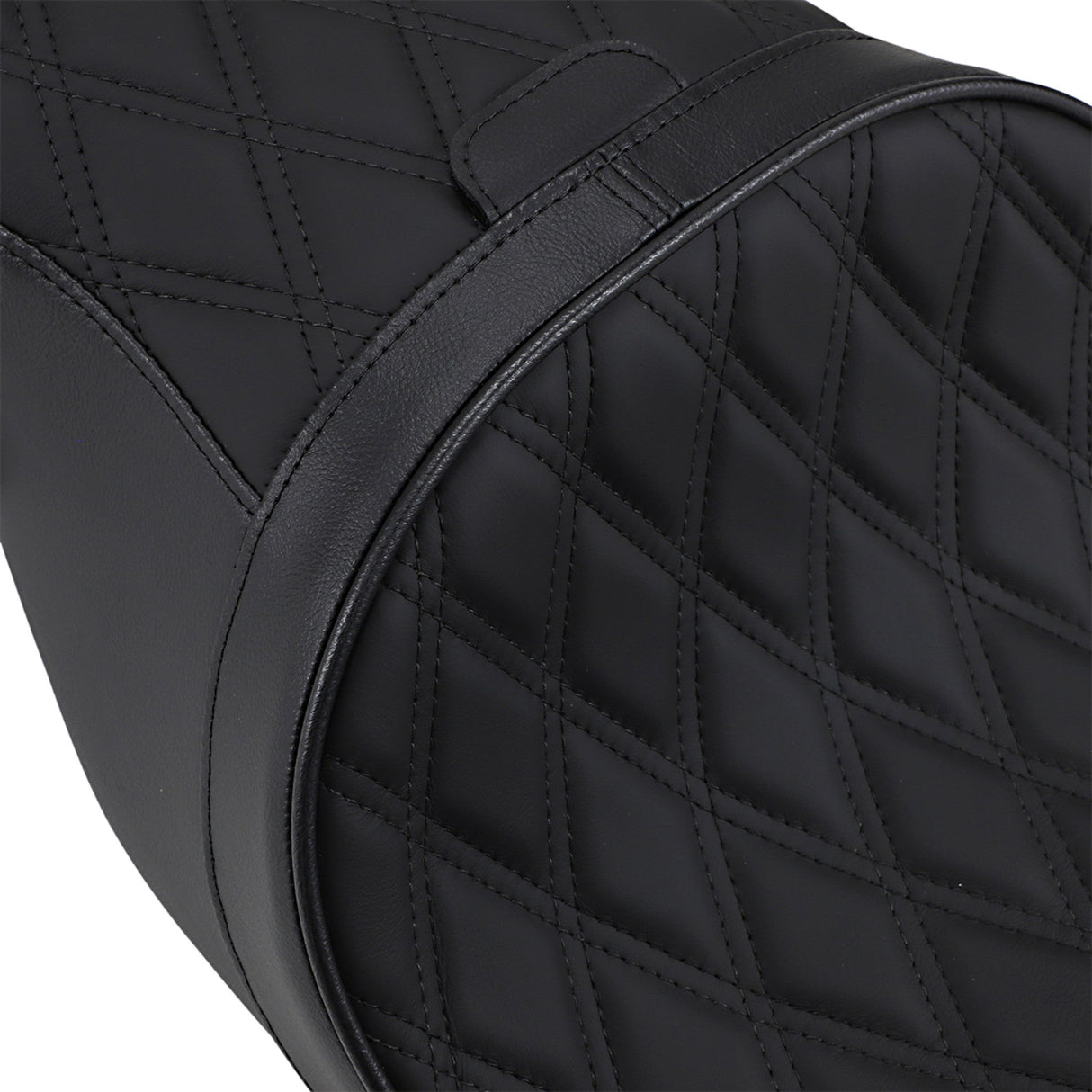 DRAG SPECIALTIES 0801-1011 Forward Positioned 2-Up Low Profile Touring Leather Seat Low Forward Touring Seat - Diamond - FL '08-'23