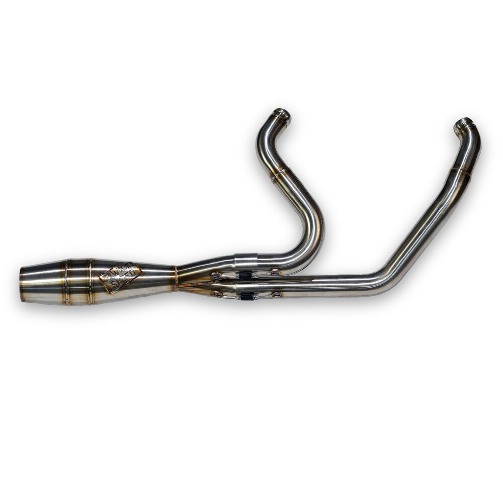 Sawicki Intmdtr M8 FLT Shorty Cannon Brushed SS - 930-02601 For Harley Touring 2017-2026