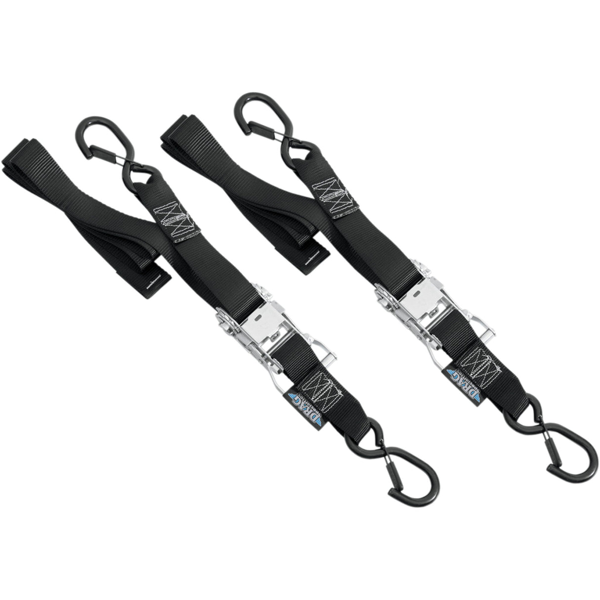 DRAG SPECIALTIES 3920-0181 1-1/2" Ratchet Tie-Downs Ratchet Tie-Downs - 1-1/2" x 6' - Black