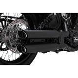 Vance & Hines Twin Slash 3" Slip-On Mufflers Black - 48323 For Indian Scout 2015-2022