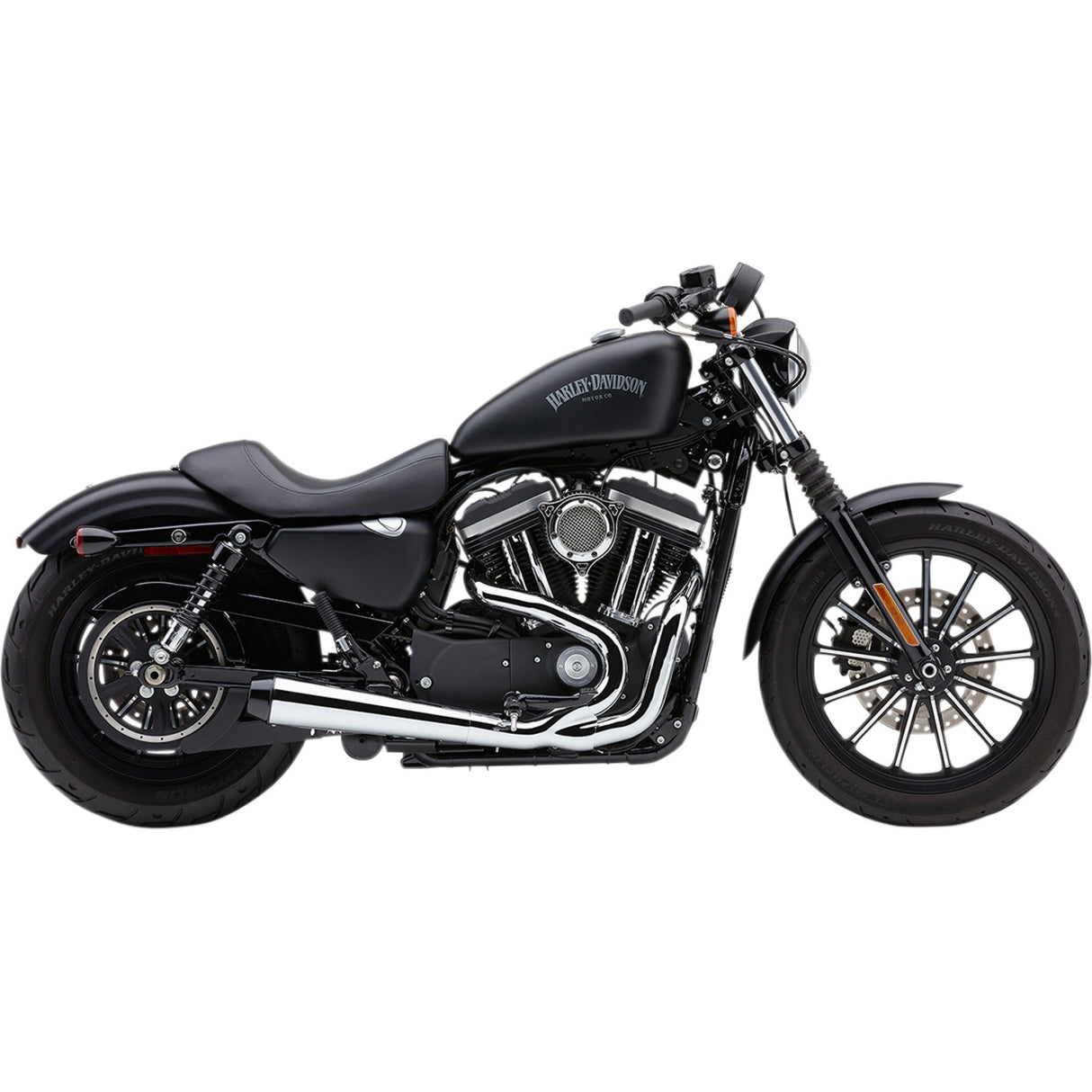 Cobra 2-Into-1 El Diablo Exhaust System Chrome 4" - 6472 For Harley Sportster 2007-2013