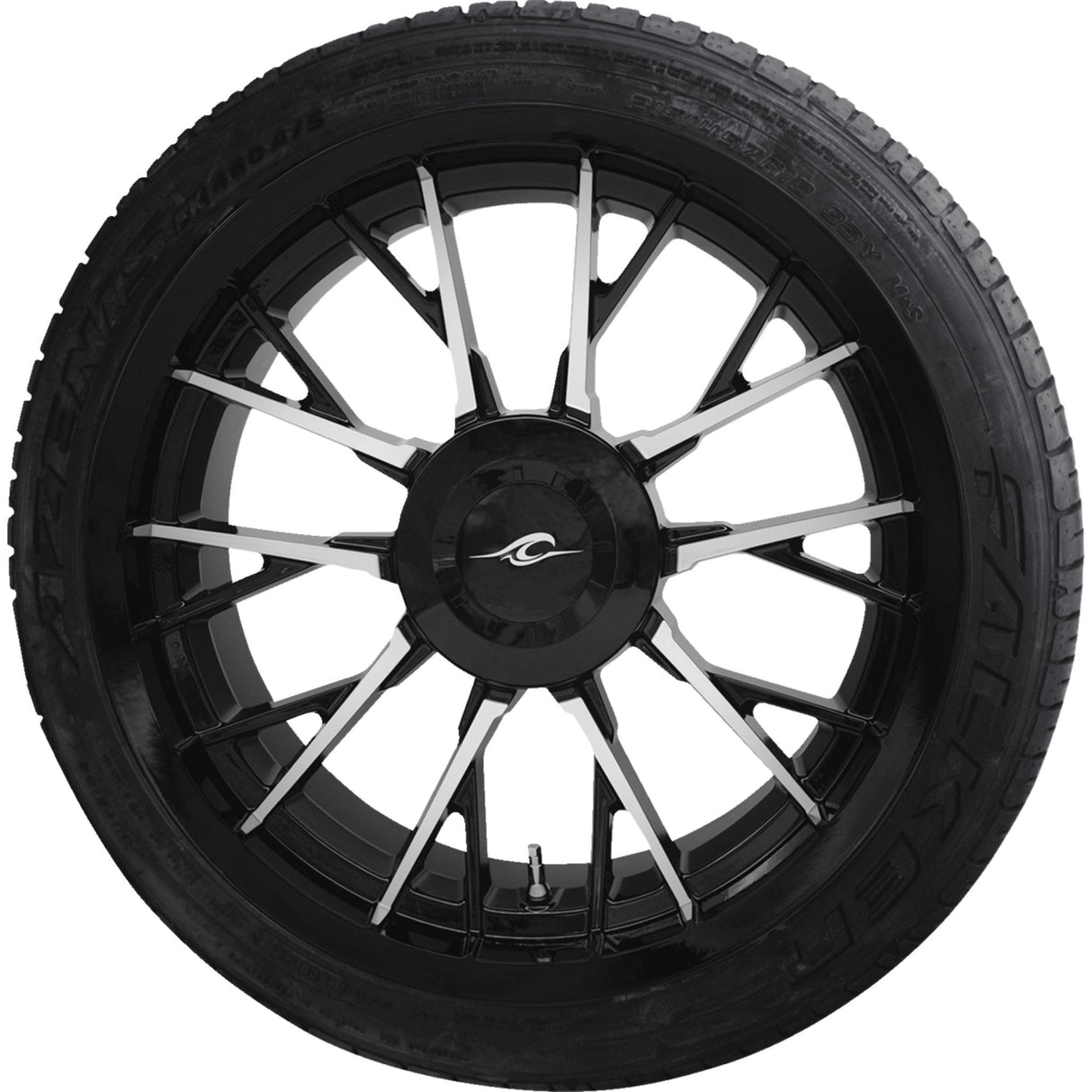 COASTAL MOTO 0336-0044 PKG-MAR-187T-BC Marlin 3D Rear Wheel/Tire Combination for Trike Marlin 3D Rear Wheel - Black Cut (18") | AE2 Tire 180/55B18 - Trike
