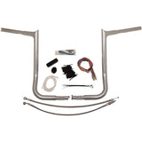 FAT Baggers INC. 1-1/4" EZ Install Pointed Top Handlebar Kit 16" Chrome - 909116 For Harley Touring 2008-2013