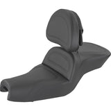 Saddlemen Explorer™ Seat Explorer™ With Backrest Stitched Black - 807-03-030 For Harley Sportster 2004-2020 (4.5G Tank)