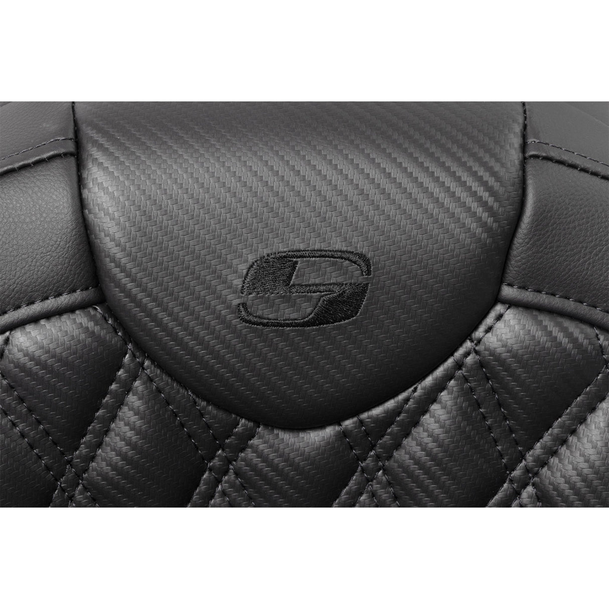 Saddlemen Roadsofa™ Seat Without Backrest Lattice Stitch Carbon Fiber - 808-07B-206A0 For Harley Touring 2008-2023