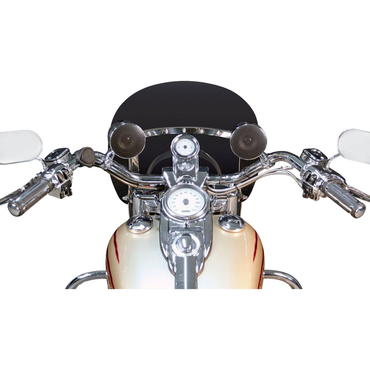 J & M 4405-1043 MHAS-BLU3B Self-Amplified Handlebar Speakers Amplified Speaker Kit - Handlebar - Black