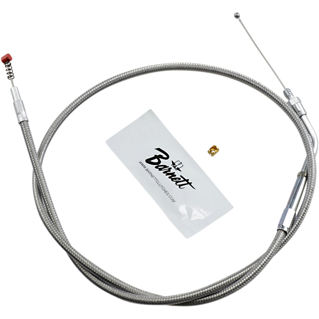 Barnett Stainless Steel Throttle Idle Cable - 102-30-40024 For Harley Motorcycles 1981-1989