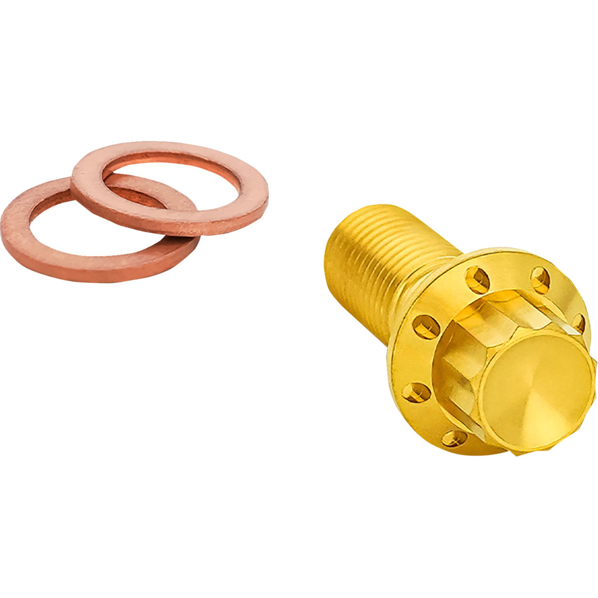 Arlen Ness Titanium 12-Point Banjo Bolt 3/8"-24 Gold - 300-826 For Harley Touring 2000-2007