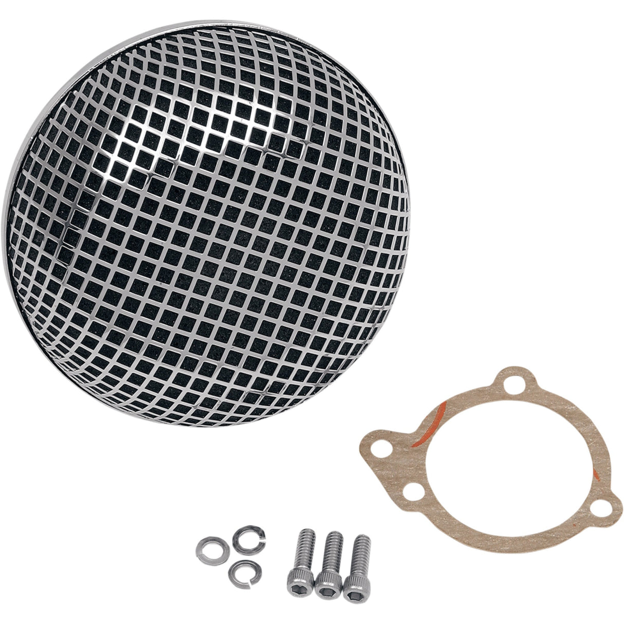 DRAG SPECIALTIES 1010-0191 "Bob" Retro-Style Air Cleaner Kit chrome