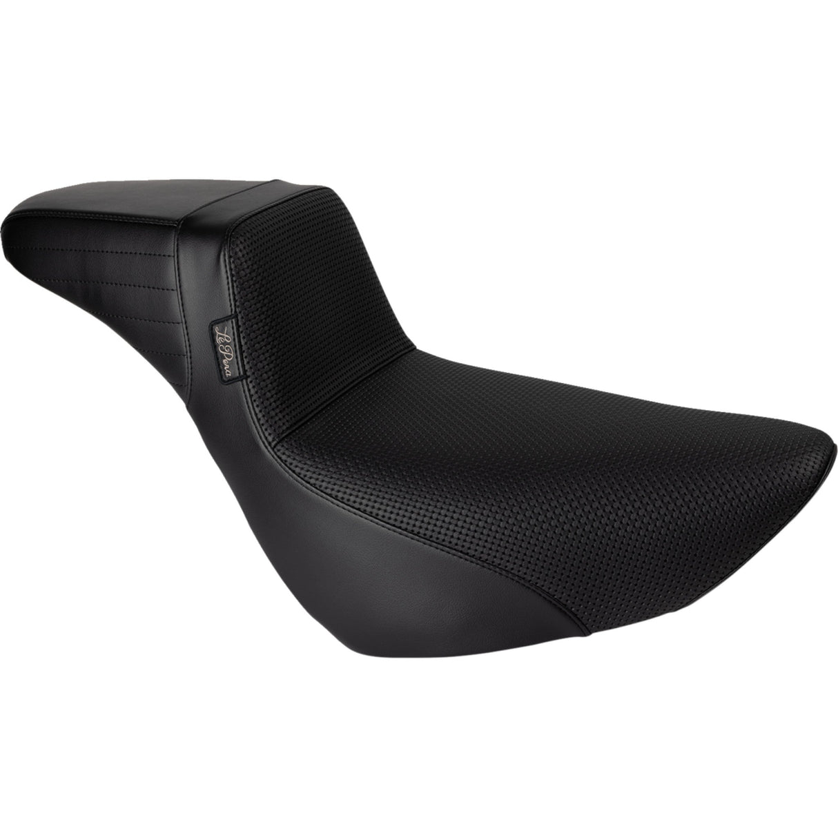 LePera Kickflip Daddy Long Legs Low Rider Seat Basket Weave Black FL FX - LYR-590DLBW For Harley Softail 2018-2024