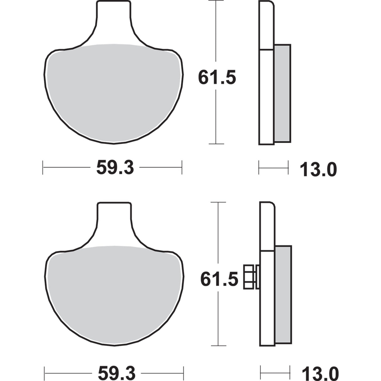 SBS Sintered Metal Harley Buell Brake Pads - 579H.HS For Harley Motorcycles 1984-2011