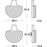 SBS Sintered Metal Harley Buell Brake Pads - 579H.HS For Harley Motorcycles 1984-2011