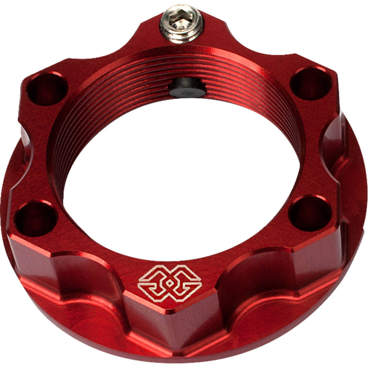 Gilles Tooling Top Yoke Nut Acma Red - ACMA-28-10-R For BMW Motorcycles 2009-2024 | Indian FTR 2022-2024