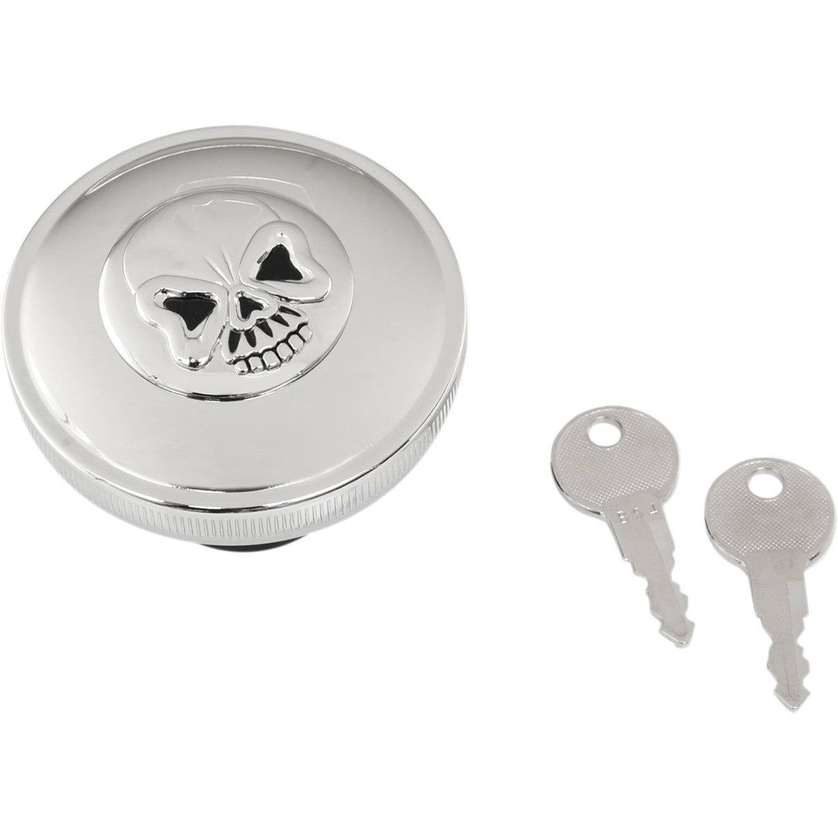 DRAG SPECIALTIES Screw-In Locking Skull Gas Cap - Vented