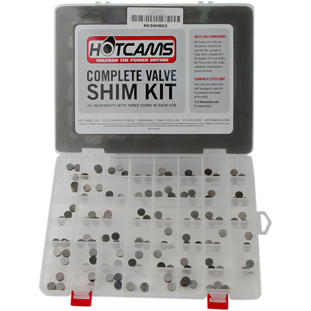 HOT CAMS 0925-0011 HCSHIM02 Complete Valve Shim Kit Valve Shim Kit - 9.48 mm O.D. - Arctic Cat | Honda | Kawasaki | Suzuki | Yamaha