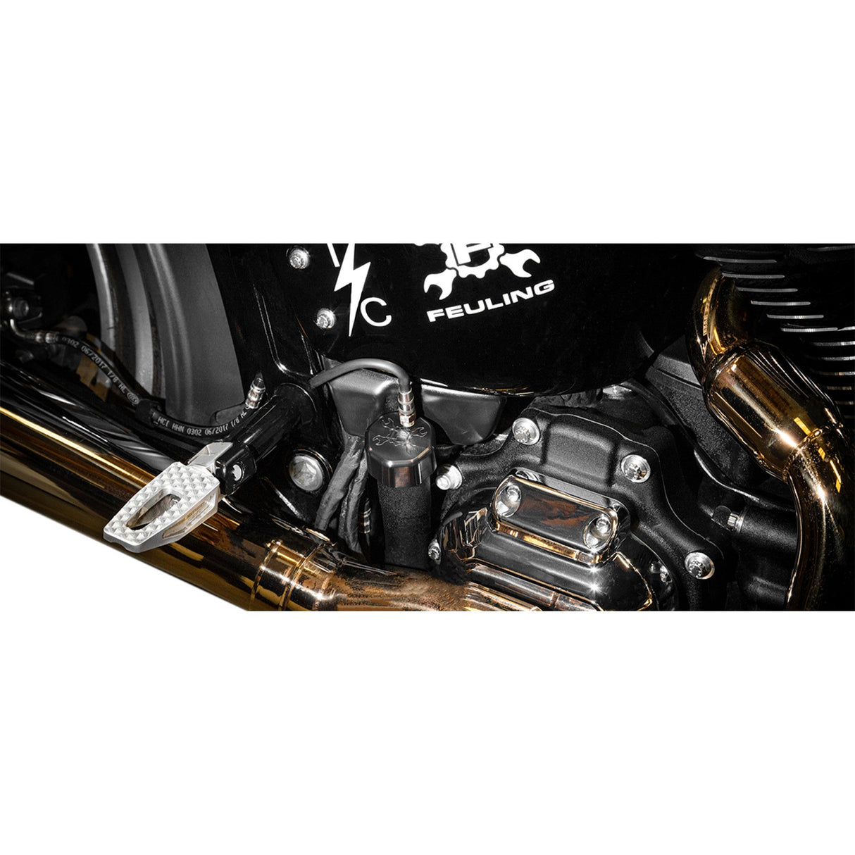 FEULING OIL PUMP CORP. 0710-0262 3086 Vented Dipstick - Black - M8 Softail