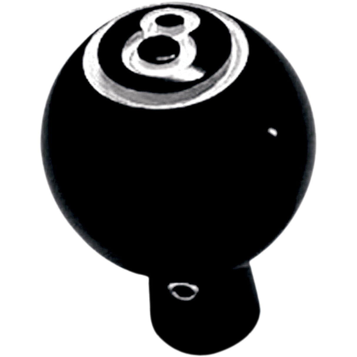 Joker Machine Billet Choke Cable Knob — Eight Ball Black - 02-59 For Harley Motorcycles 1988-2006