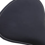 DRAG SPECIALTIES SEATS 0806-0055 Large Low-Profile Spring Solo Seat Spring Solo Seat - Large - Low-Profile - Black w/ White Perimeter Stitch