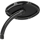 ARLEN NESS 0640-0755 13-130 Cats Eye Forged Billet Mirror - Black - Left