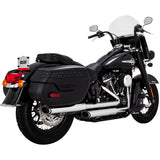 Vance & Hines 3" Twin Slash Slip-On Mufflers Chrome - 16379 For Harley Softail 2018-2024