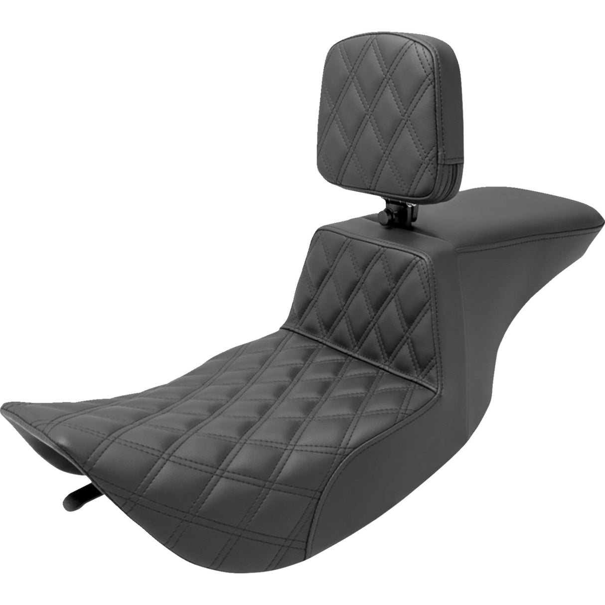 Saddlemen Tour Step-Up Seat Rider Backrest Front Lattice Stitch - 897-06-192BR For Harley Touring 1997-2007