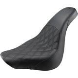 Saddlemen Profiler™ Lattice Stitch Seat Front Lattice Rear Smooth Black FL FX - 818-27-149 For Harley Softail 2018-2026