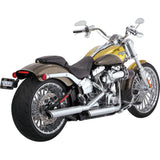 Vance & Hines 3" Twin Slash Slip-On Mufflers Chrome - 16335 For Harley 2010-2017