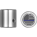 Figurati Designs Heel-Toe Shifter Cover Blue Line American Flag Stainless Steel - FD70-HTSC-SS For Harley Motorcycles 1982-2022